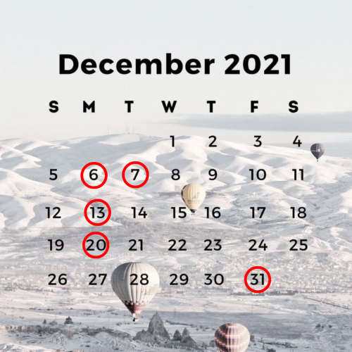 *<12月>営業日のお知らせ*